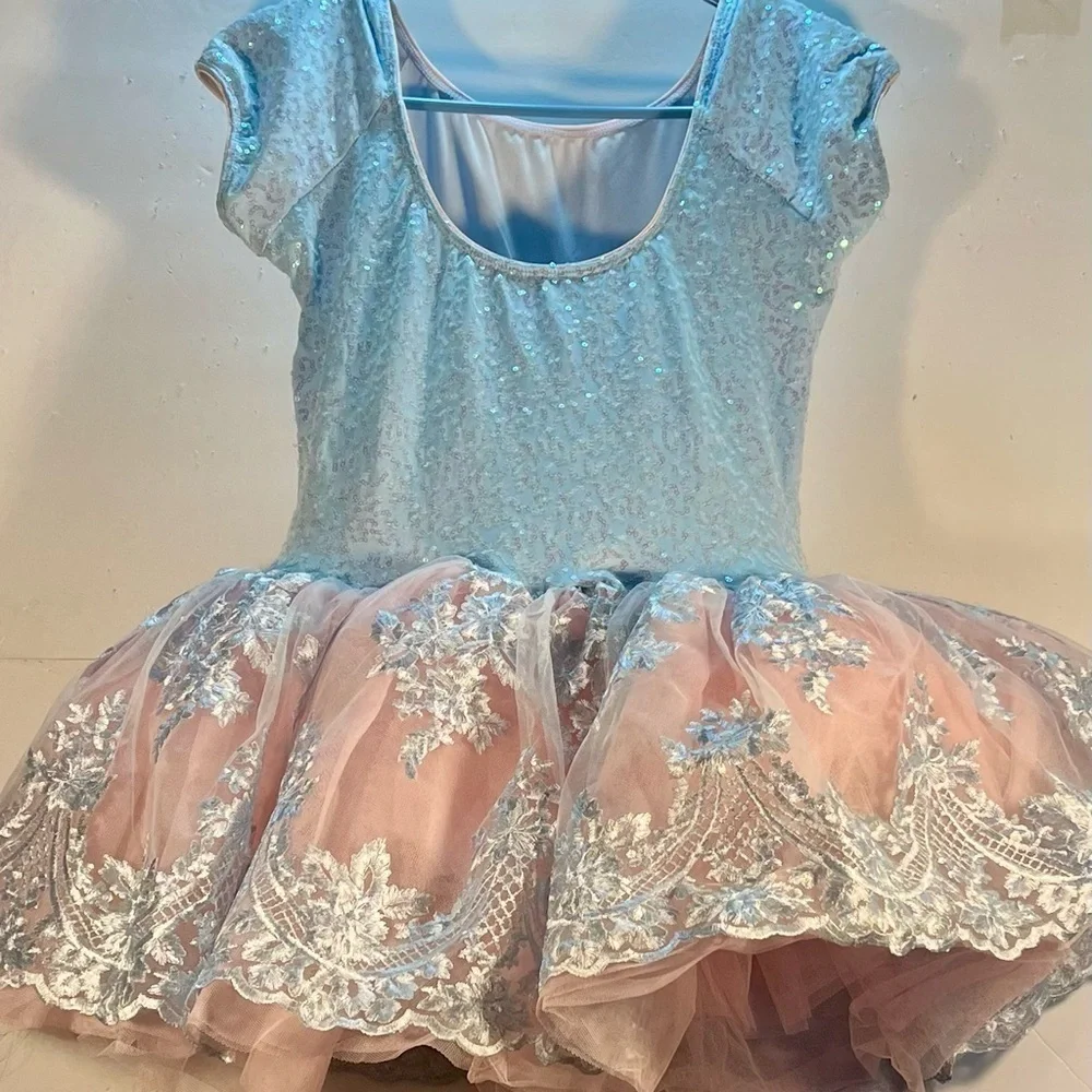 REVOLUTION GIRLS DANCE/PROM/PAGEANT DRESS PINK AND BLUE SIZE XXLC